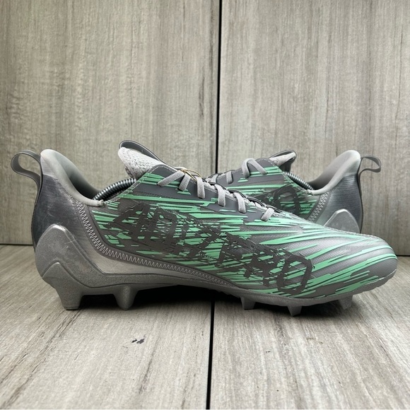 NEW Adidas Adizero 12.0 Flash Grey Football Sneaker Cleats  ig9573 Men’s Size 15 main image 5